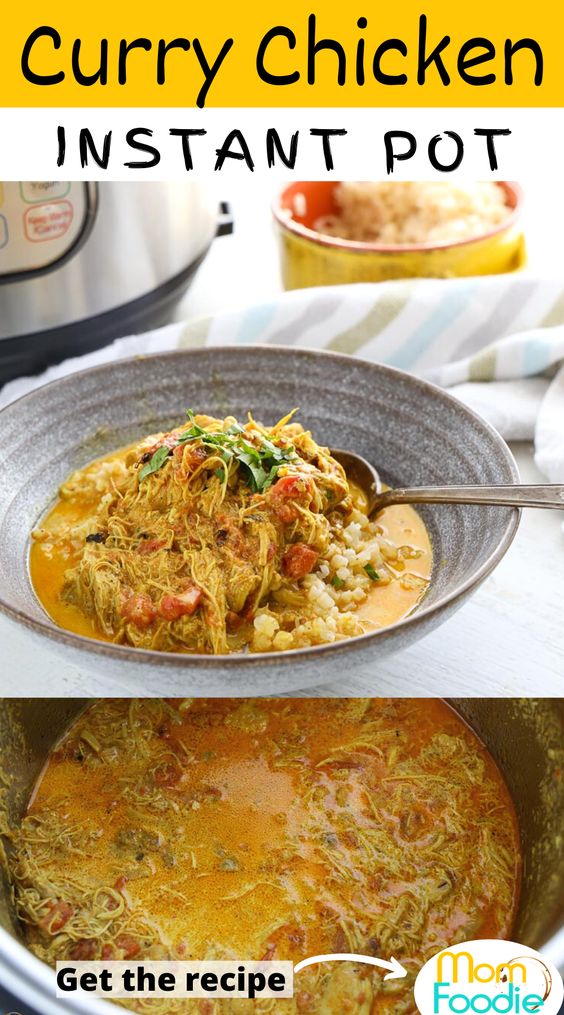 Instant Pot Chicken Curry Keto Pulled Chicken Thighs in Curry Sauce