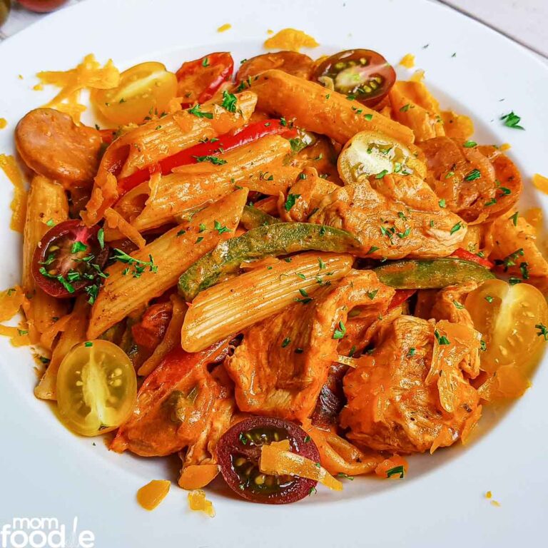 Spicy Cajun Chicken Pasta with Sausage Mom Foodie