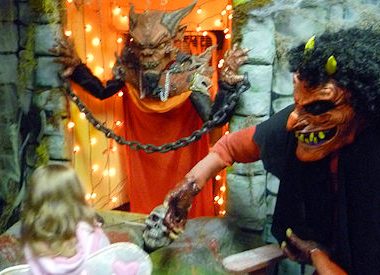 M defies the halloween devil