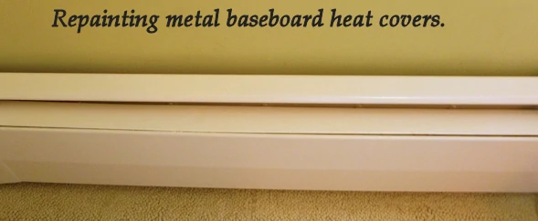 repainting metal baseboard heat covers