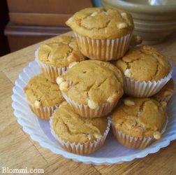 Pumpkin and white chocolate muffins