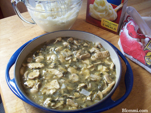 chicken mushroom and spinach potato casserole