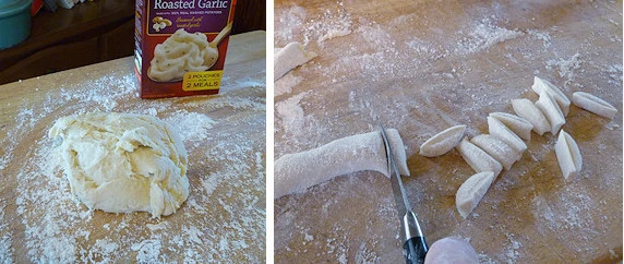 making homemade gnocchi