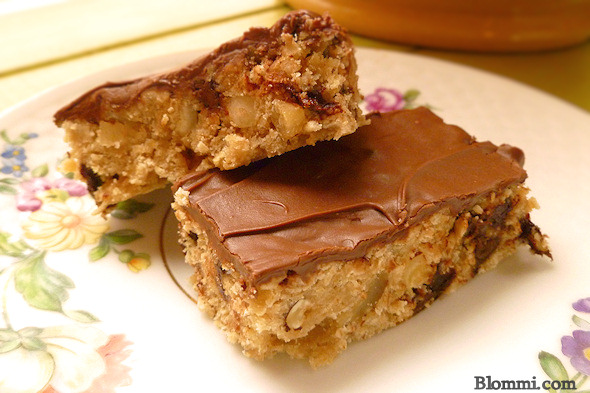 nutella oat nut bars recipe