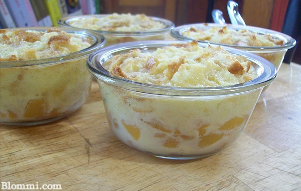 peaches and cream croissant bread pudding recipe