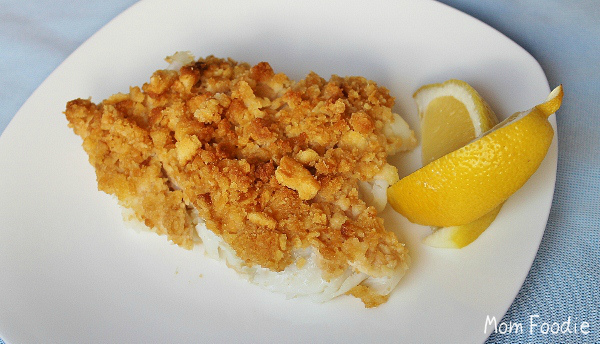 baked scrod with ritz cracker topping