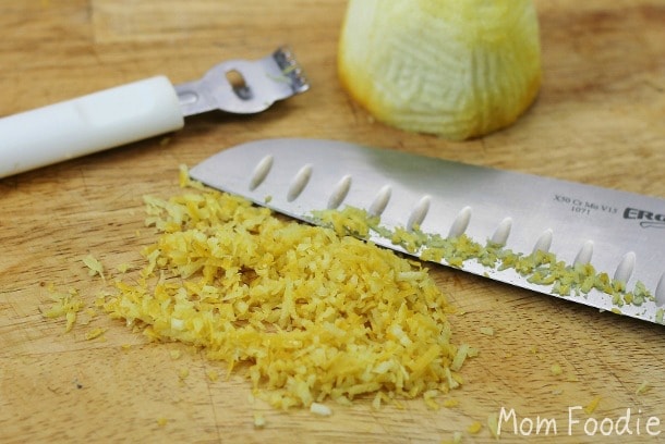 chopped lemon zest