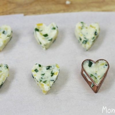 heart shaped butter pats