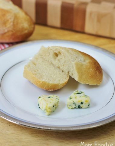 sweet lemon chive compound butter