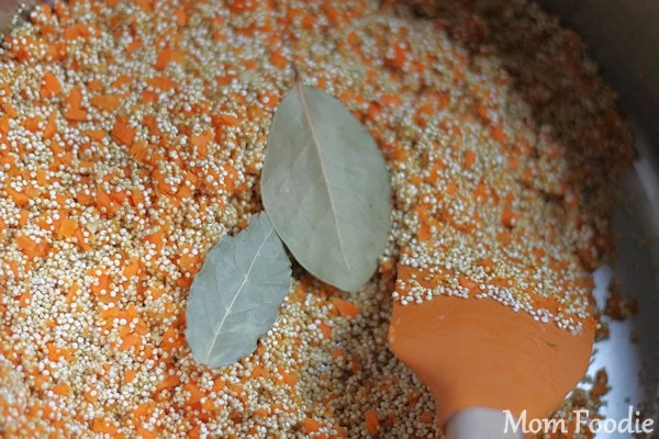 carrots and quinoa for soup