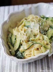 zucchini pappardelle with garlic cannellini bean sauce