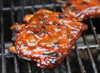 pineapple spare ribs on grill