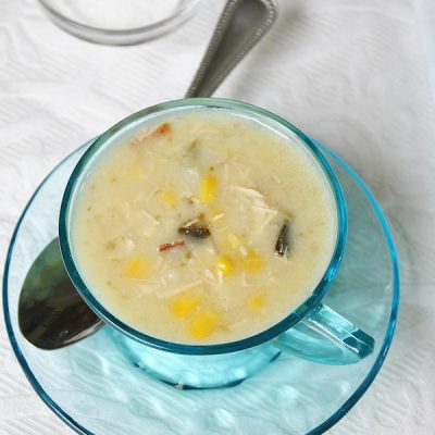 chicken and poblano corn chowder recipe