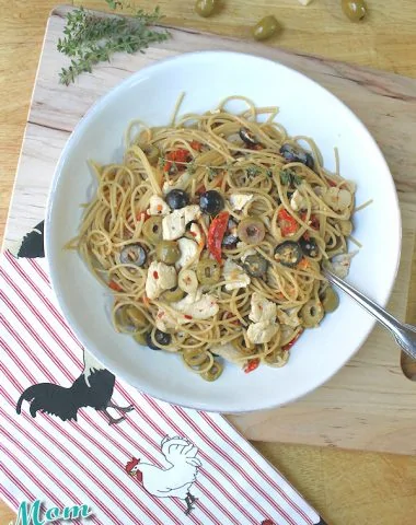 chicken and olive pasta