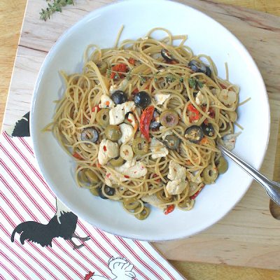 chicken and olive pasta