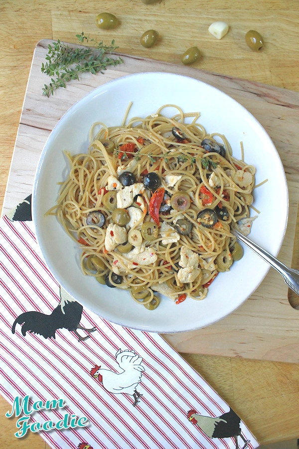 chicken and olive pasta