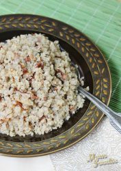 prosciutto garlic pecan quinoa