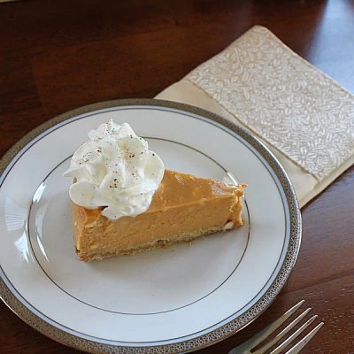 Pumpkin Eggnog cheesecake