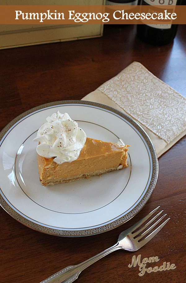 Pumpkin Eggnog cheesecake