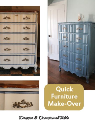 quick dresser spray paint make over