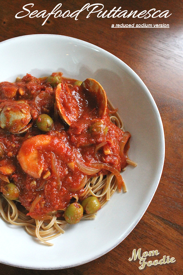 Seafood Puttanesca Pasta Recipe with Reduced Sodium Puttanesca Sauce