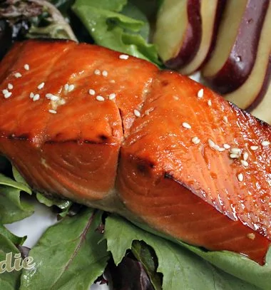 whiskey orange glazed salmon