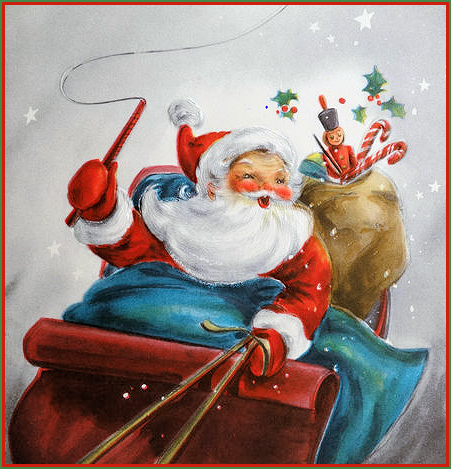 Vintage Santa Images for DIY Holiday Home Decor