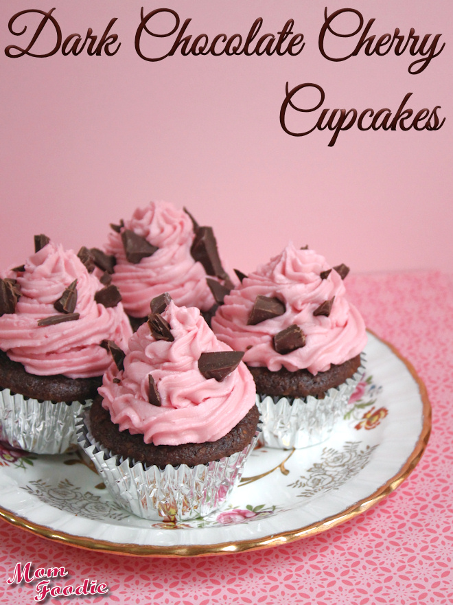 dark chocolate cherry cupcakes