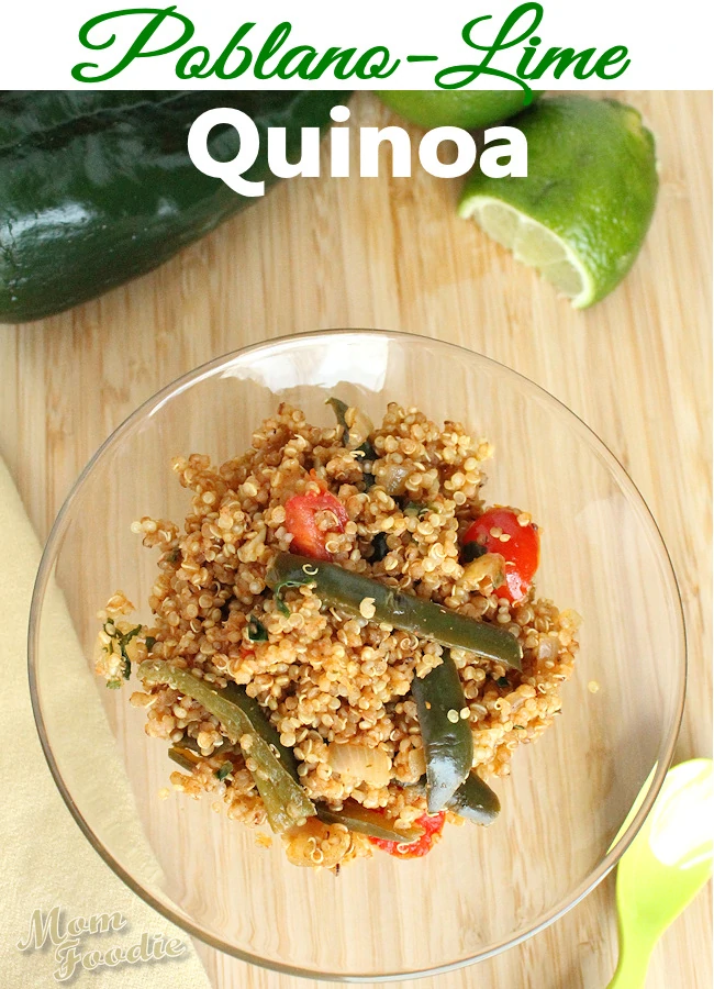 poblano lime quinoa recipe