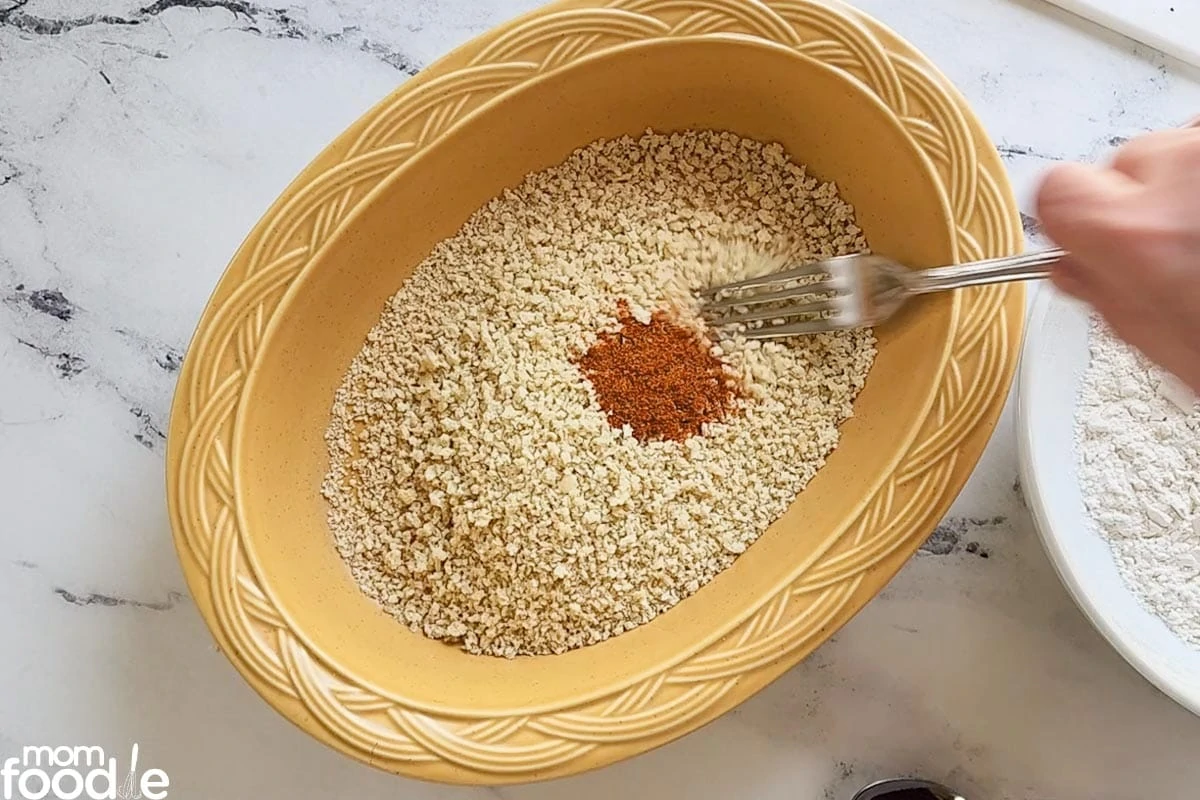 Panko breadcrumbs with Old Bay seasoning