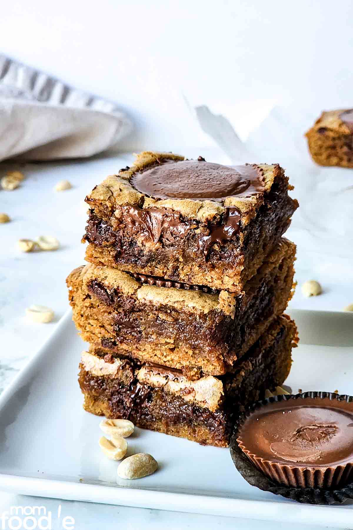 Reese's Cup Peanut Butter Bars on plate