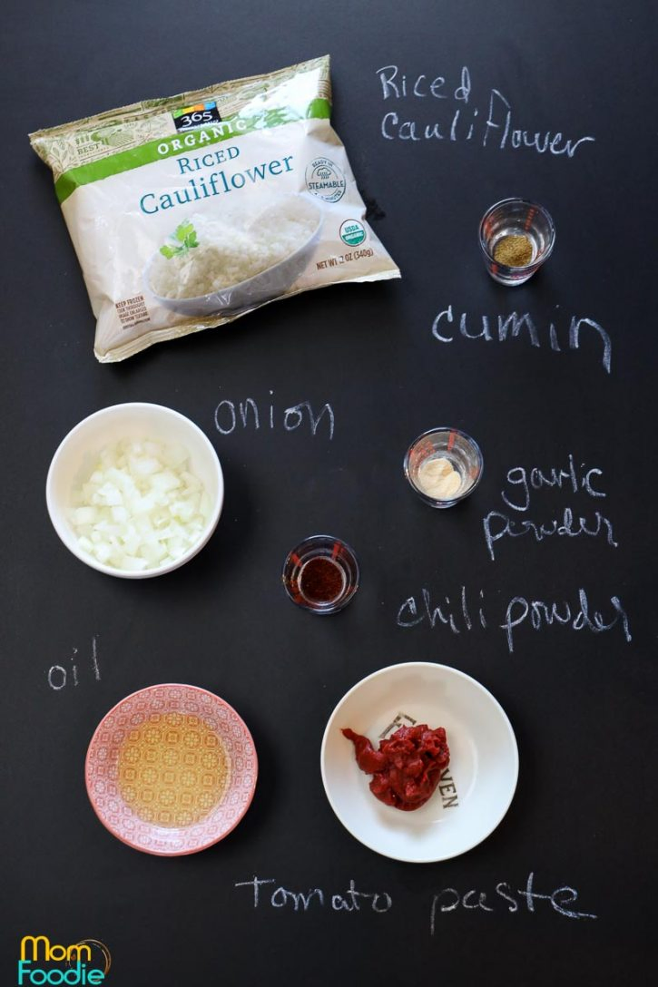 Ingredients Spanish Cauliflower Rice