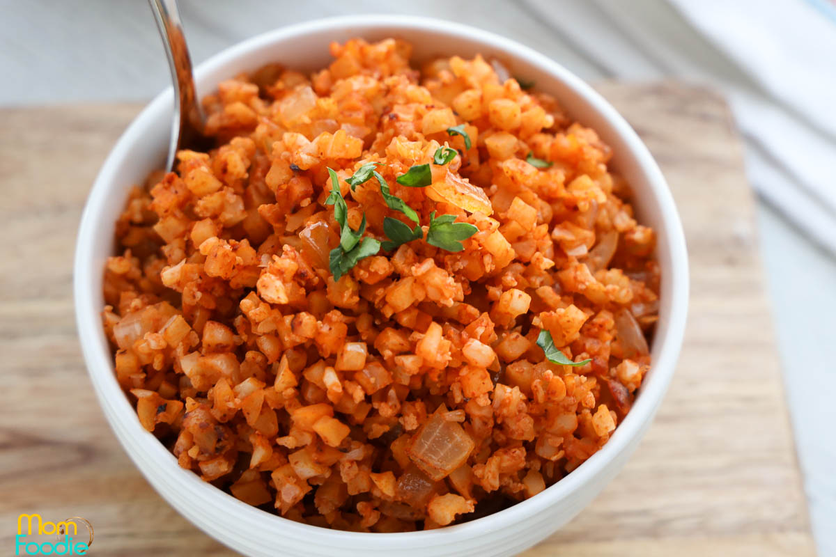 Spanish Cauliflower Rice Mom Foodie