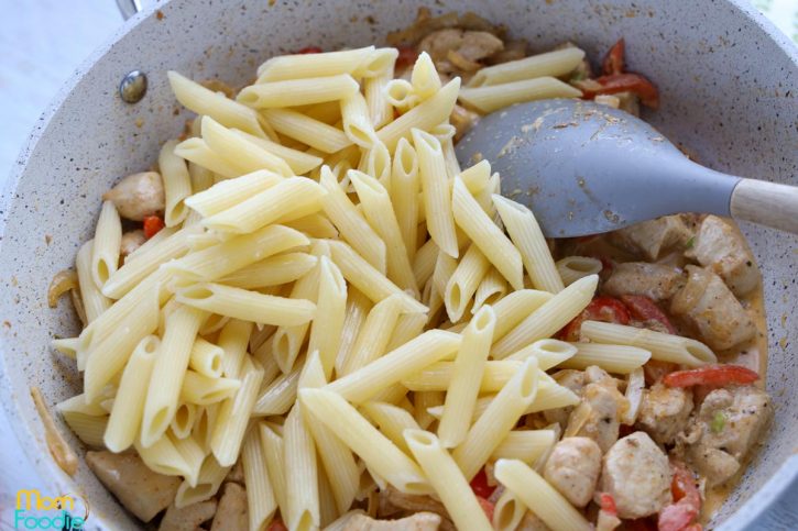 Add pasta into the pot.