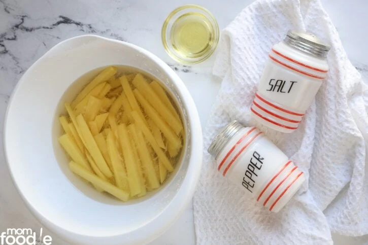 Ingredients for air fryer french fries