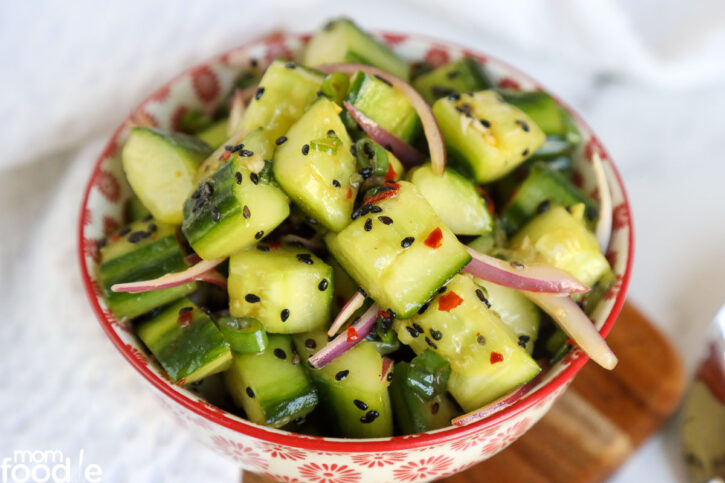 Smashed Cucumber Salad, Asian dressing