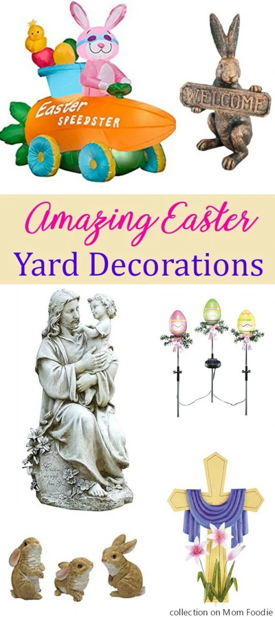 Amazing Easter Yard Decorations - these outdoor Easter decorations will make your home welcoming.