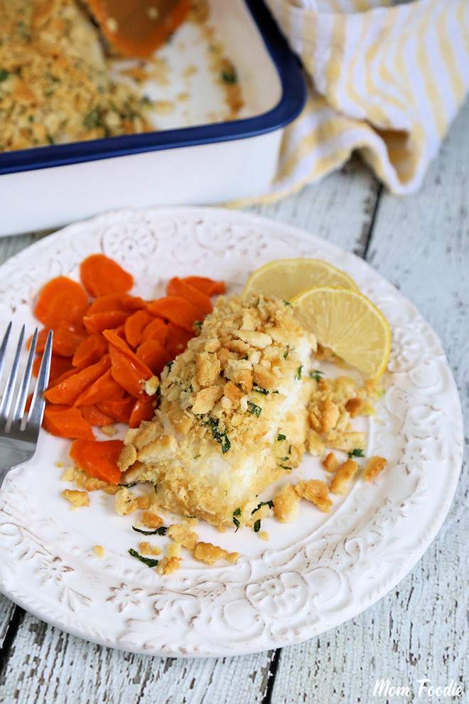 Baked Cod on plate