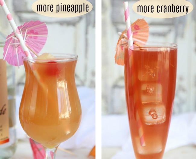 variations on the Bay Breeze drink