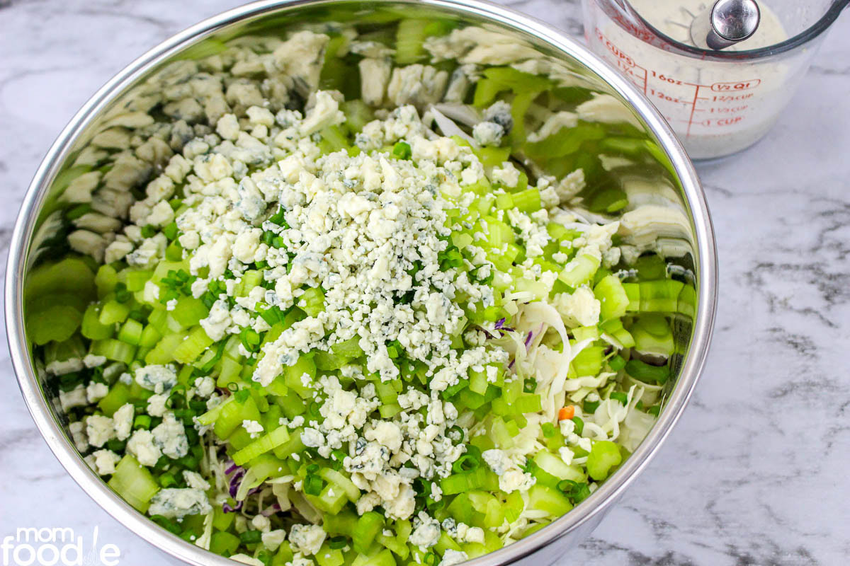 Blue Cheese Cole Slaw without dressing