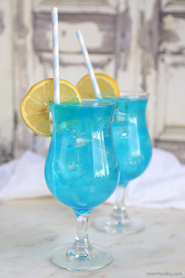 Simple Blue Lagoon Mocktail Recipe - Healthy Little Peach