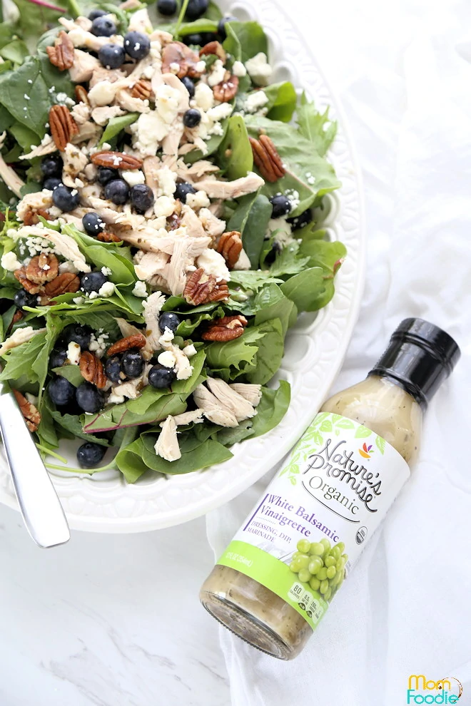 Blueberry Chicken salad with White Balsamic Vinegrette