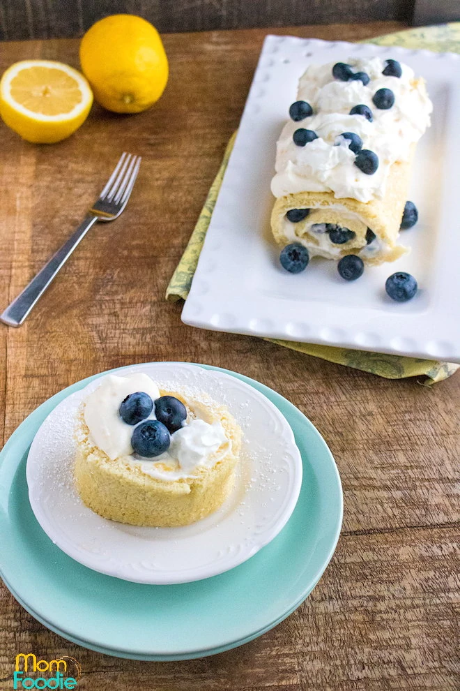 Blueberry Lemon Cake roll
