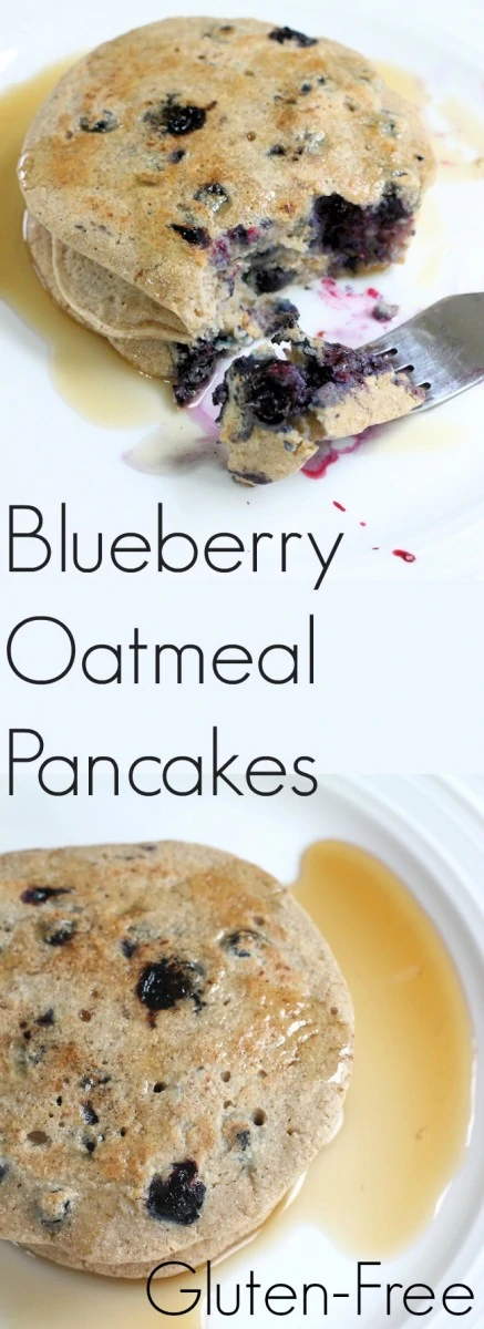 Blueberry Oatmeal Pancakes : Gluten-free recipe