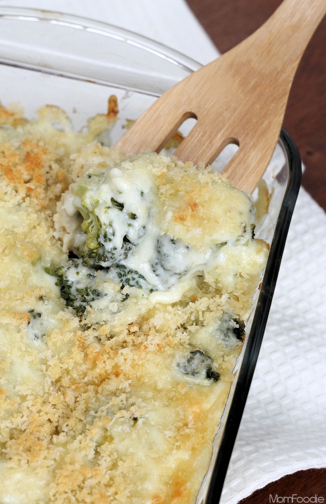 Broccoli au Gratin - Broccoli Cheese Casserole with crumb topping.