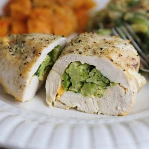 Broccoli Cheese stuffed chicken breasts