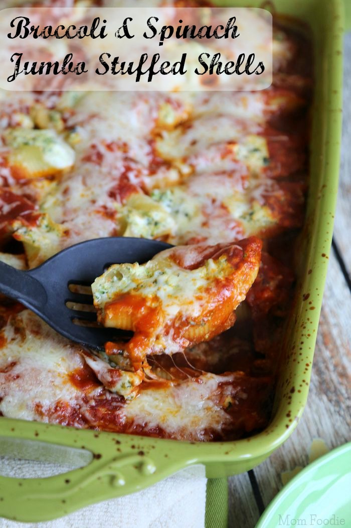 Vegetarian Stuffed Shells With Spinach And Broccoli