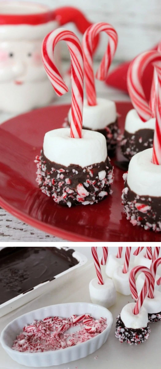 Candy Cane Marshmallows