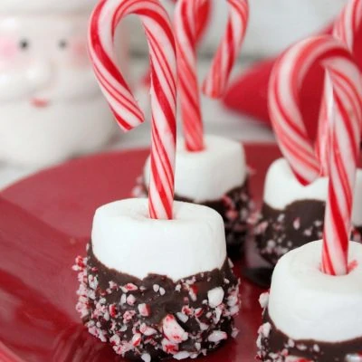 Candy Cane Marshmallows