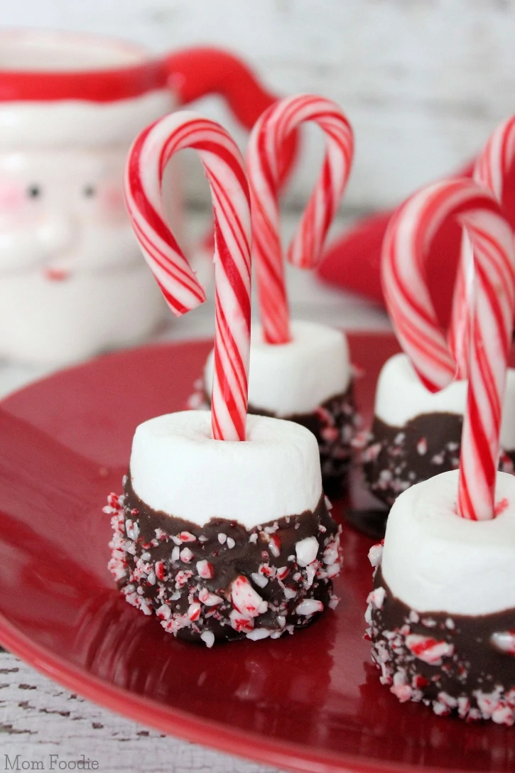 Candy Cane Marshmallow Hot Cocoa Cups